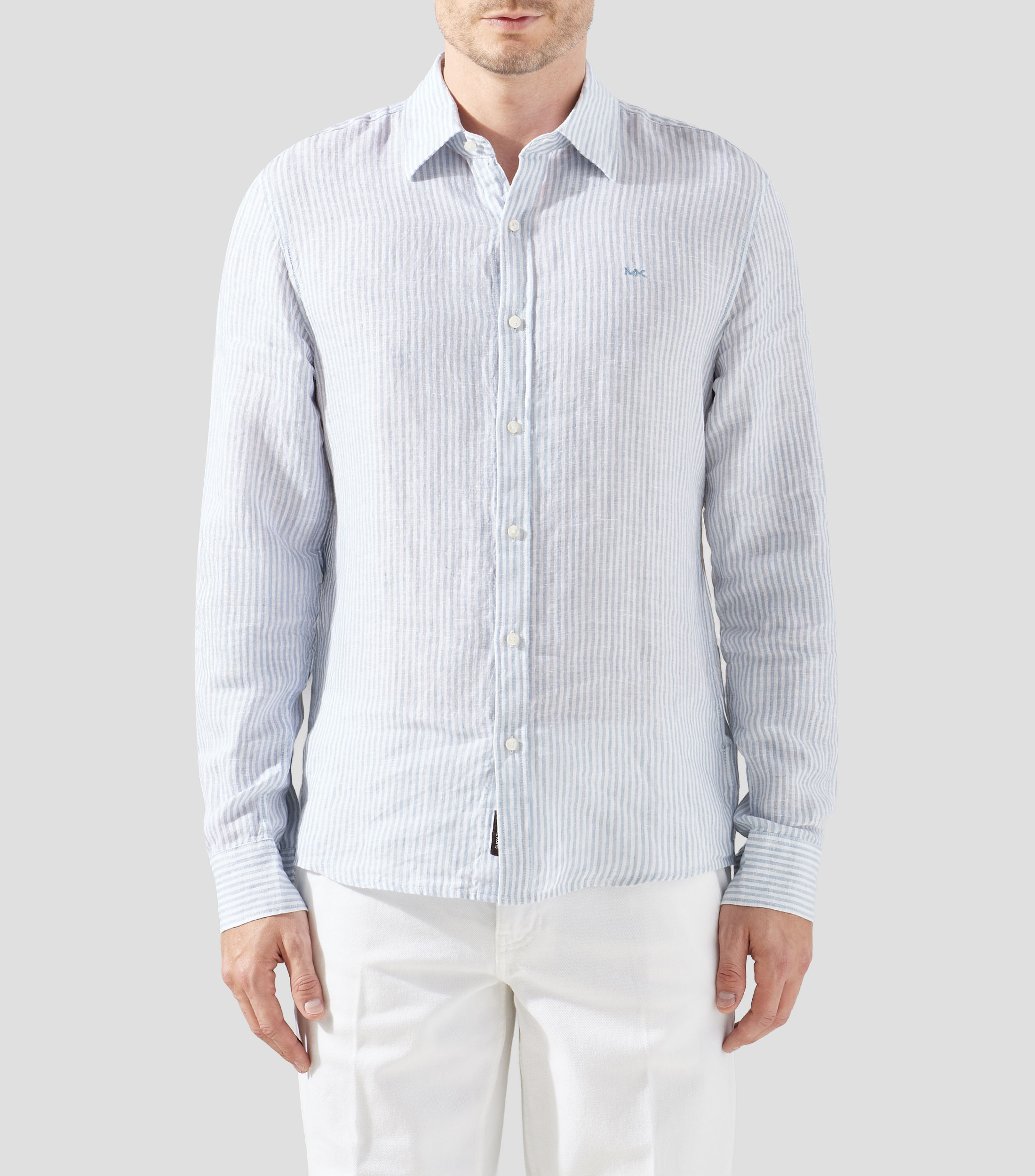 Camisa de rayas manga larga Hombre